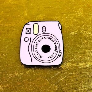 2 for $15! Pink Instax Camera Enamel Pin
